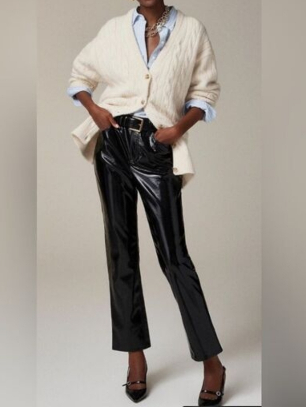 NWT J. Crew Classic straight pant in faux leather